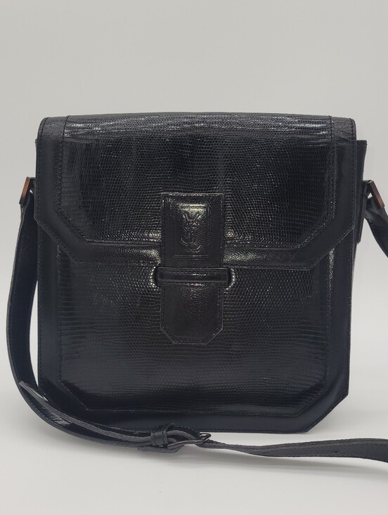 Yves Saint Laurent Handbags - Vintage Yves Saint Laurent Lizard-Embossed Shoulder Bag Original Dust